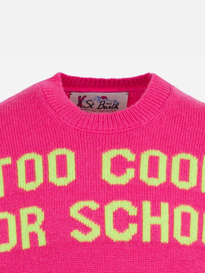 Mc2 Saint Barth Maglia Da Bambina Girocollo Con Stampa Too Cool For School