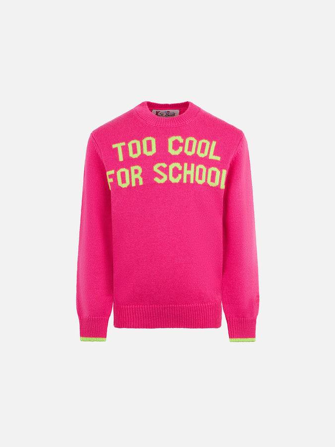 Mc2 Saint Barth Maglia da bambina girocollo con stampa Too Cool for School