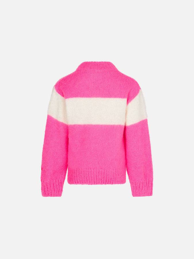 Mc2 Saint Barth Maglia Da Bambina Girocollo Garzata Con Scritta Apres Chic