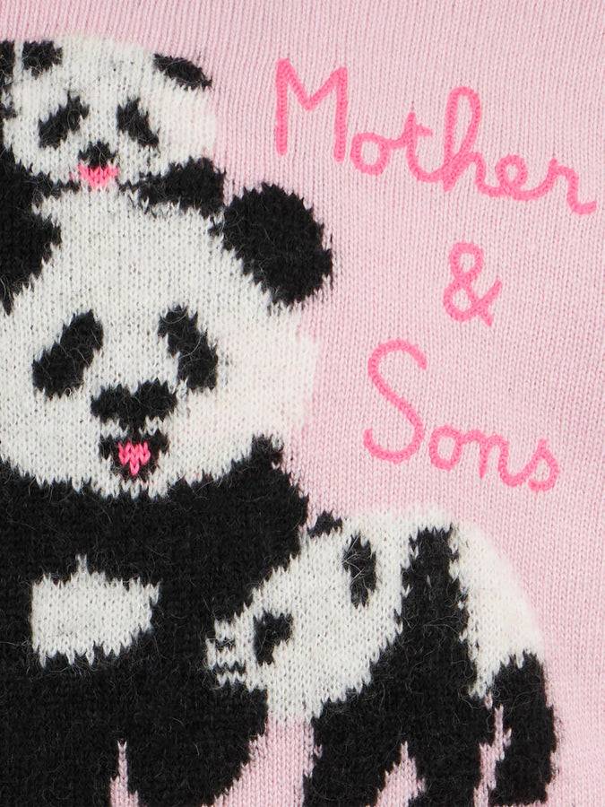 Mc2 Saint Barth Maglia Da Bambina Girocollo Rosa Con Ricamo Mother & Sons
