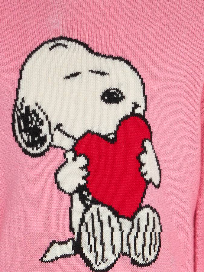 Mc2 Saint Barth Maglia Da Bambina Stampa Snoopy Con Ricamo Love Me | Edizione Speciale Peanuts™