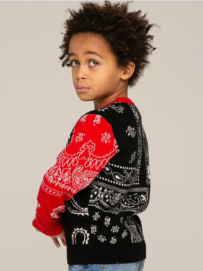 Mc2 Saint Barth Maglia Da Bambino Bandana Con Ricamo Cowboy