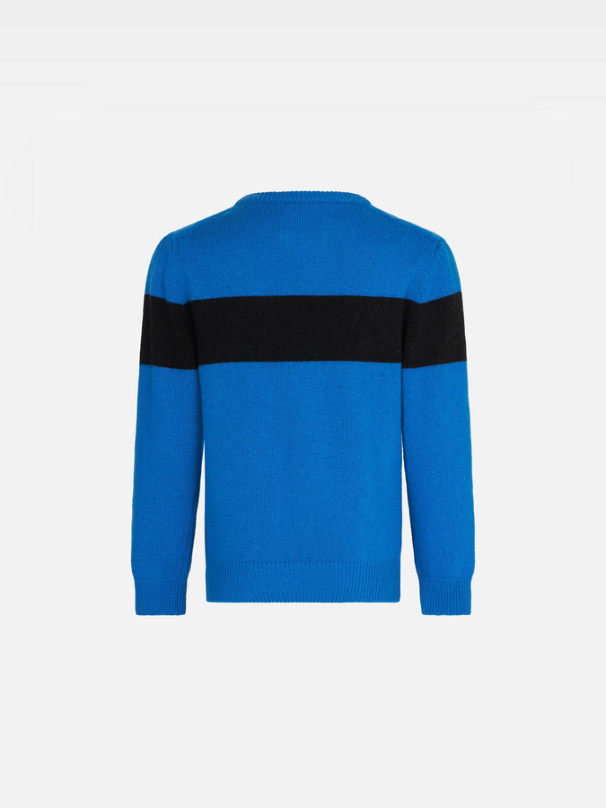 Mc2 Saint Barth Maglia Da Bambino Blu Con Scritta Courma