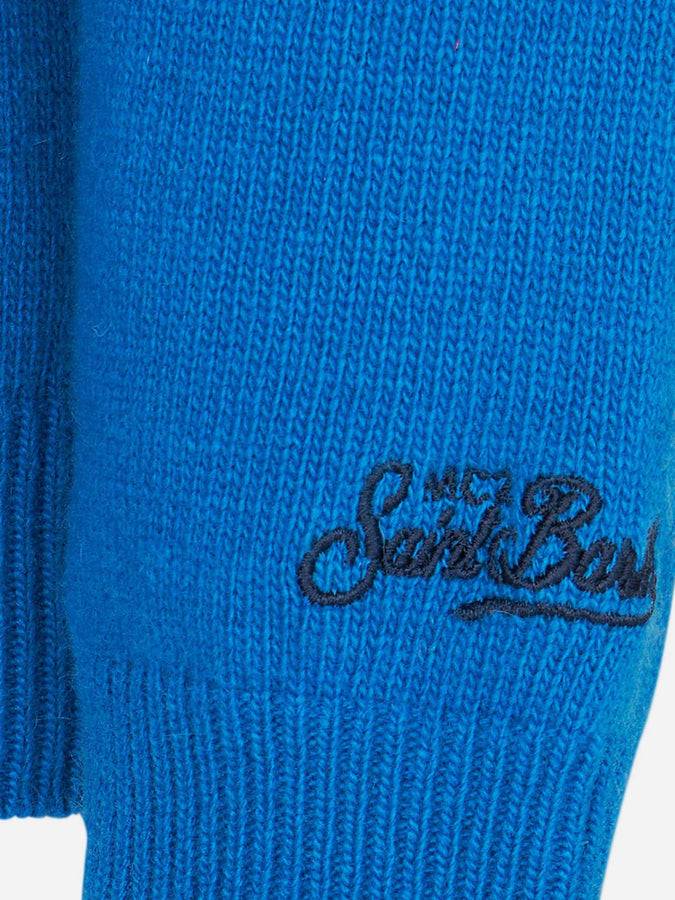 Mc2 Saint Barth Maglia Da Bambino Blu Con Scritta Courma