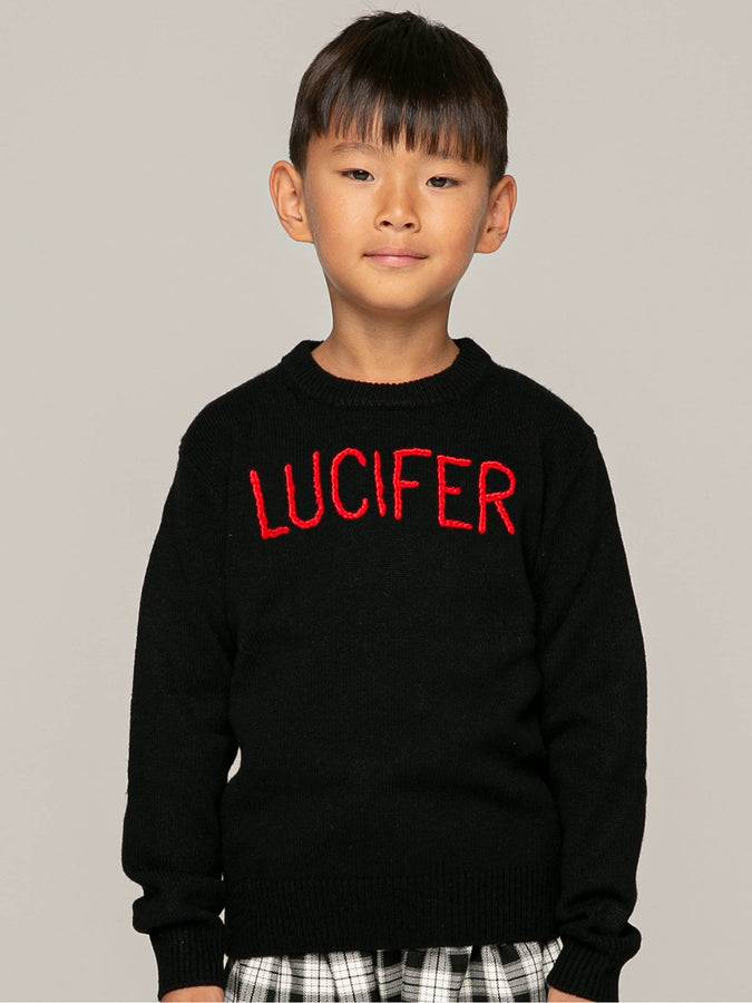Mc2 Saint Barth Maglia Da Bambino Con Ricamo Lucifer