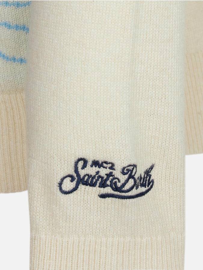 Mc2 Saint Barth Maglia Da Bambino Con Stampa Jacquard Cortina