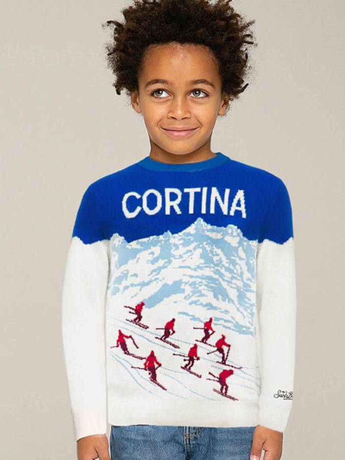 Mc2 Saint Barth Maglia Da Bambino Con Stampa Jacquard Cortina