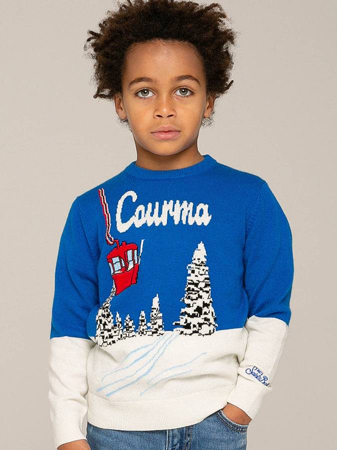 Mc2 Saint Barth Maglia Da Bambino Con Stampa Jacquard Courmayeur