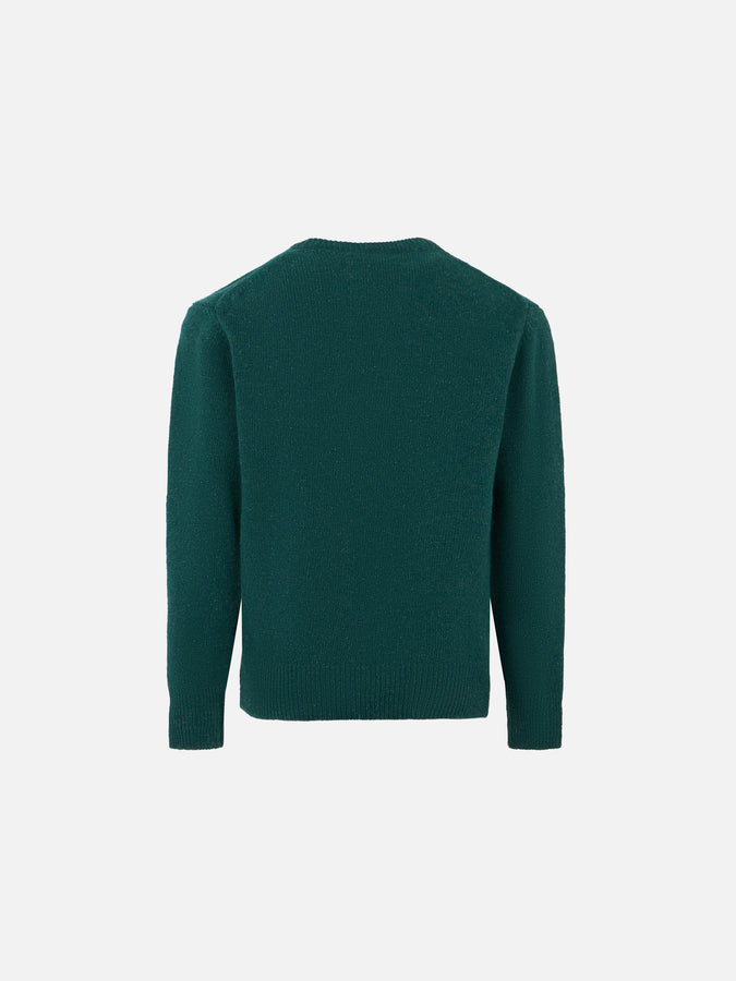 Mc2 Saint Barth Maglia Da Bambino Donegal Girocollo Con Stampa Jacquard Cani