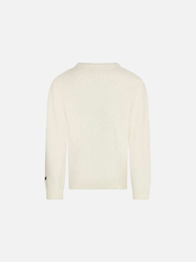 Mc2 Saint Barth Maglia Da Bambino Girocollo Con Scritta Bello E Monello