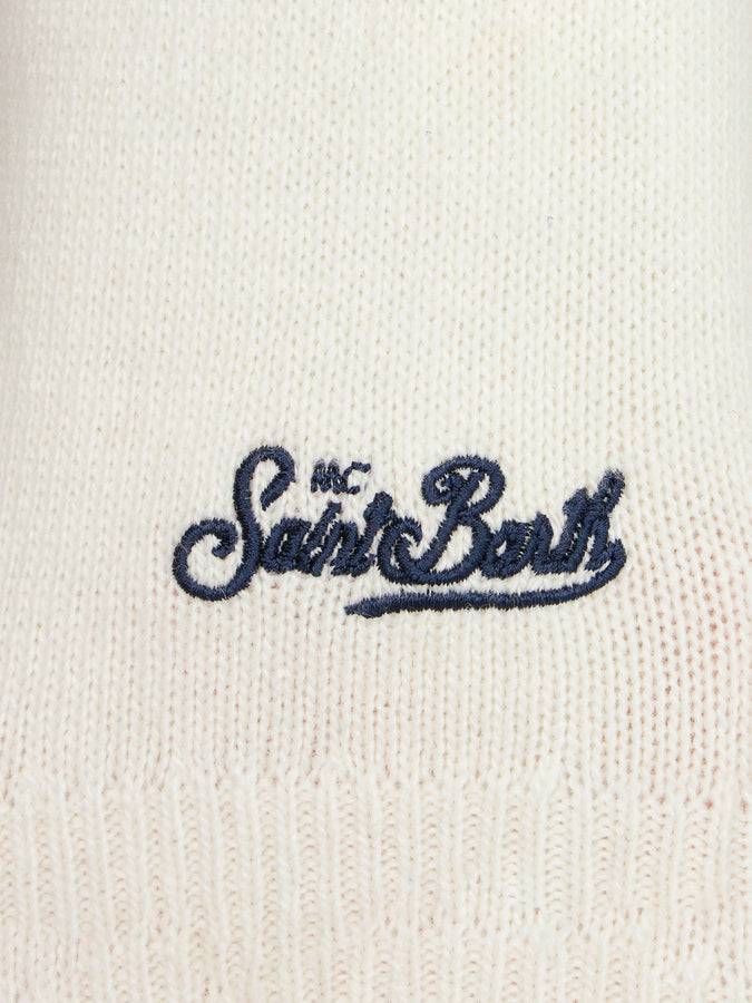 Mc2 Saint Barth Maglia Da Bambino Girocollo Con Scritta Bello E Monello