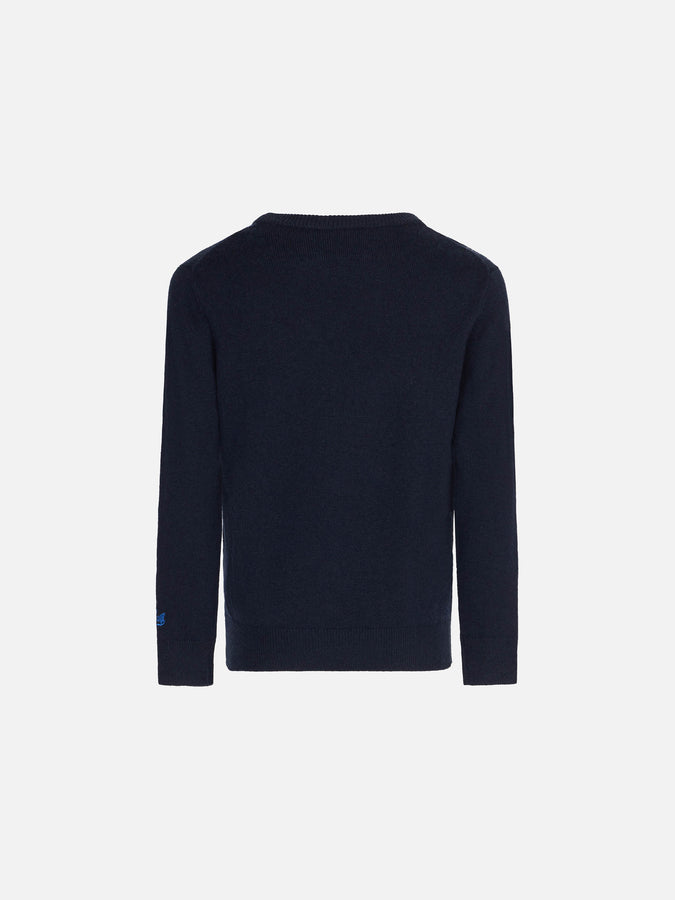 Mc2 Saint Barth Maglia Da Bambino Girocollo Con Stampa Auto