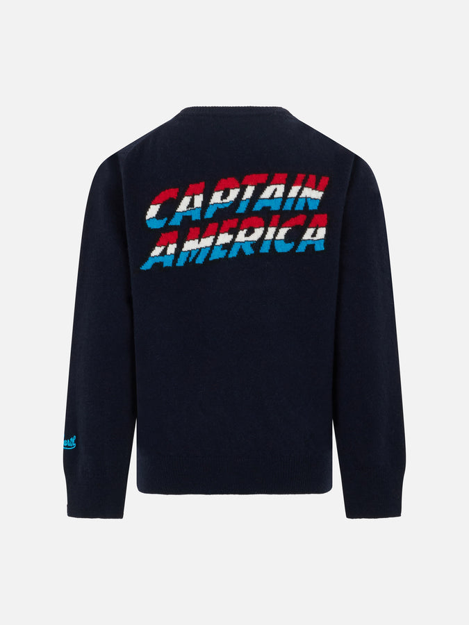 Mc2 Saint Barth Maglia Da Bambino Girocollo Con Stampa Capitan America |MARVEL SPECIAL EDITION