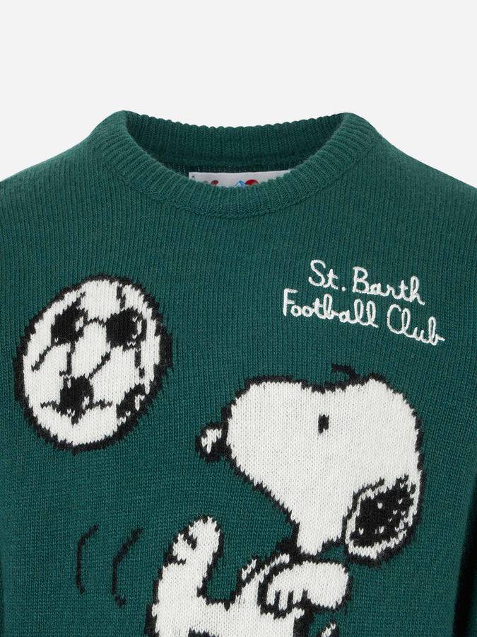 Mc2 Saint Barth Maglia Da Bambino Girocollo Con Stampa Jacquard Calcistica Snoopy | SNOOPY - EDIZIONE SPECIALE PEANUTS™