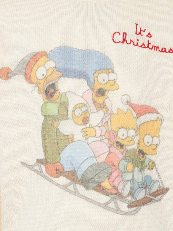 Mc2 Saint Barth Maglia Da Bambino Girocollo Con Stampa Jacquard Della Famiglia Simpson | EDIZIONE SPECIALE I SIMPSON