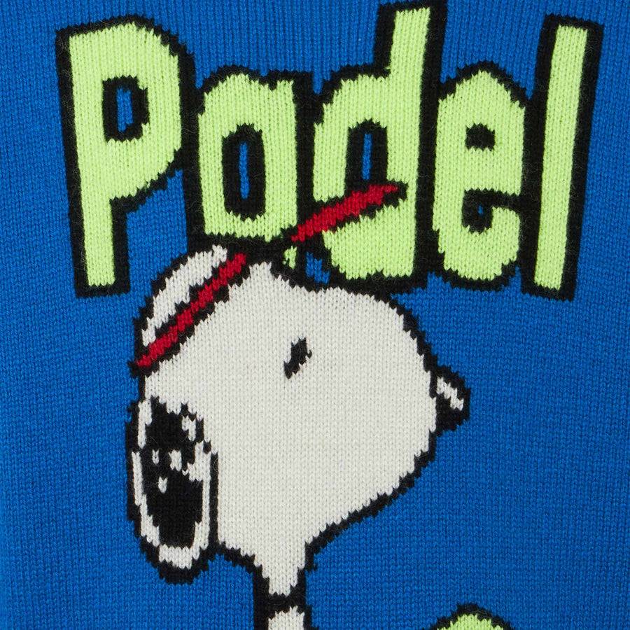 Mc2 Saint Barth Maglia Da Bambino Girocollo Con Stampa Jacquard Padel Snoopy | SNOOPY - EDIZIONE SPECIALE PEANUTS™