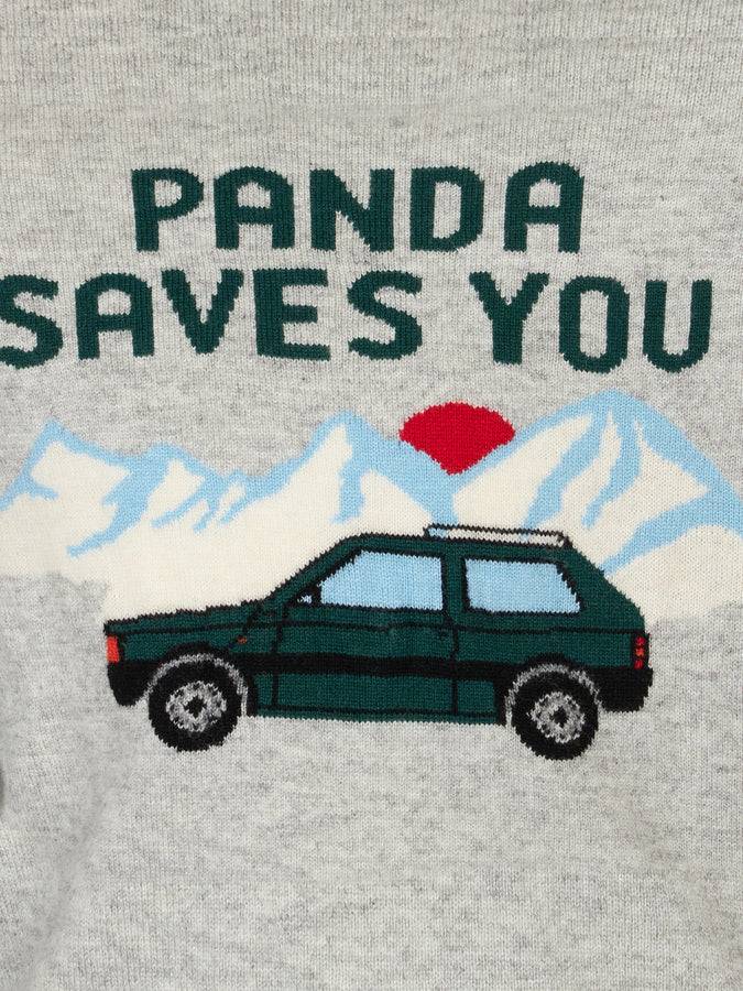 Mc2 Saint Barth Maglia Da Bambino Girocollo Con Stampa Jacquard Panda Saves You