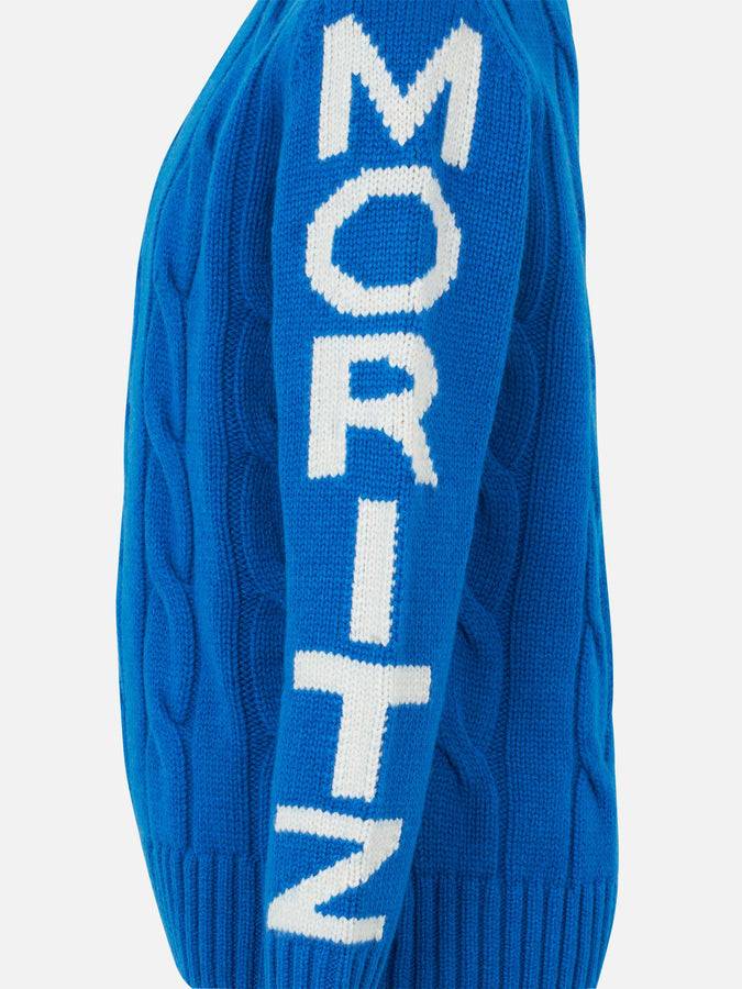 Mc2 Saint Barth Maglia Da Bambino Girocollo Intrecciata Con Stampa Saint Moritz