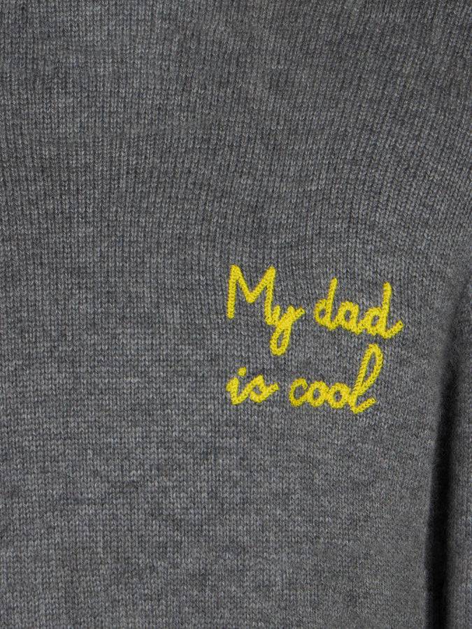 Mc2 Saint Barth Maglia Da Bambino Grigia Girocollo Con Ricamo