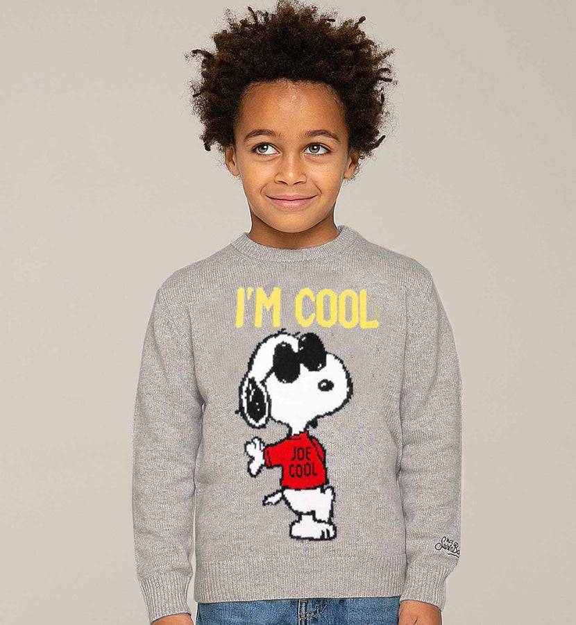 Mc2 Saint Barth Maglia Da Bambino Grigia Snoopy Cool - Special Edition