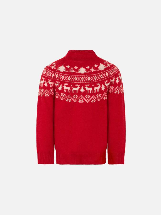 Mc2 Saint Barth Maglia Da Bambino Rosso Renna Di Santa Claus