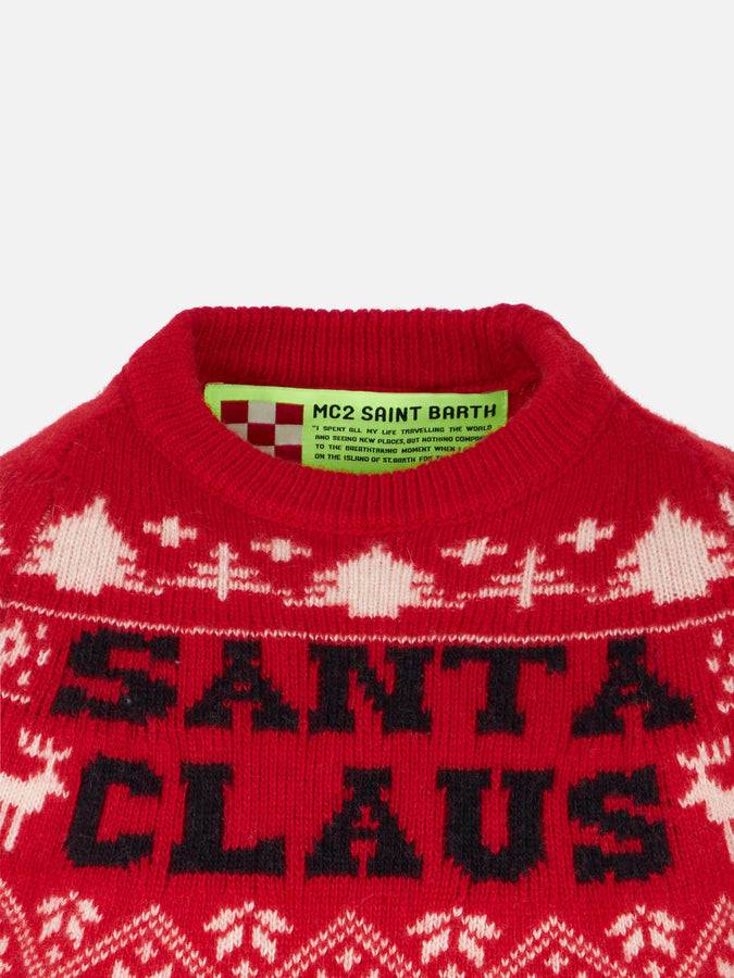 Mc2 Saint Barth Maglia Da Bambino Rosso Renna Di Santa Claus