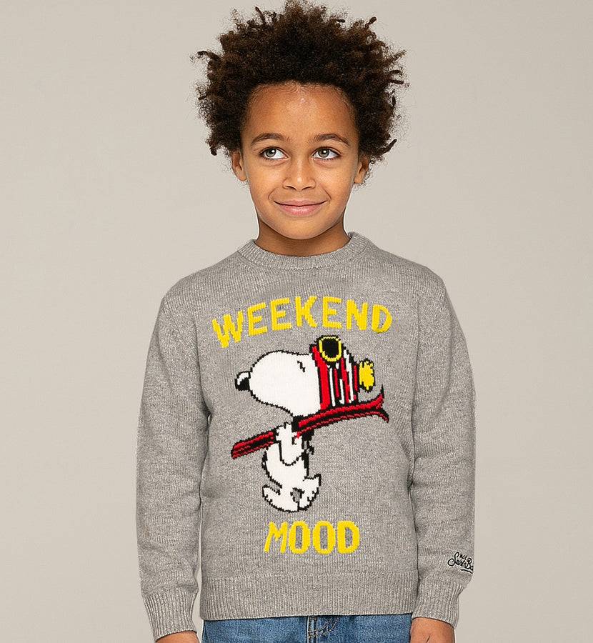 Mc2 Saint Barth Maglia Da Bambino Stampa Snoopy Weekend Mood | Edizione Speciale Peanuts™