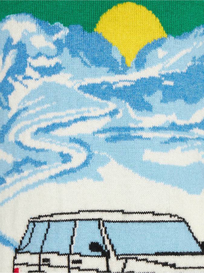Mc2 Saint Barth Maglia Da Bambino Verde Con Stampa Jacquard St. Moritz