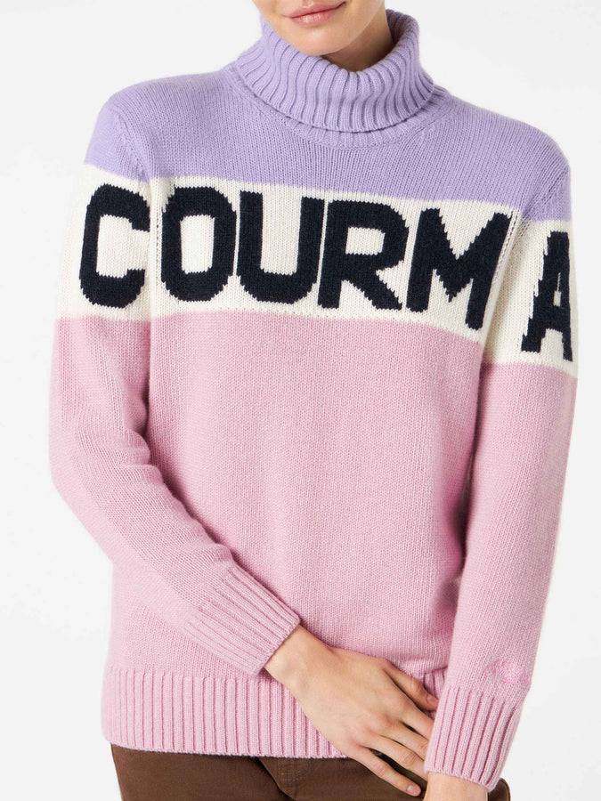 Mc2 Saint Barth Maglia Da Donna A Collo Alto Con Scritta Courma