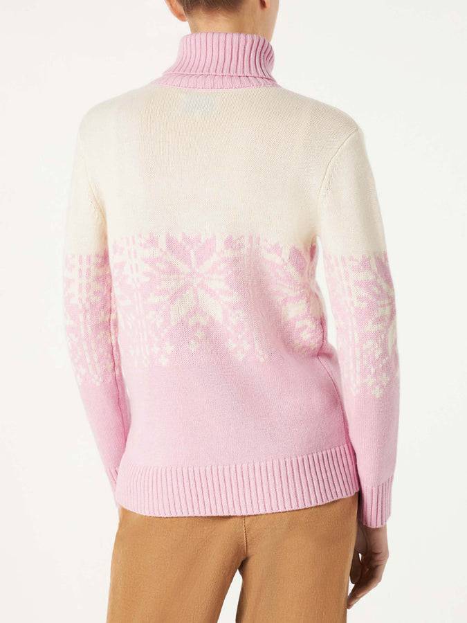 Mc2 Saint Barth Maglia Da Donna A Collo Alto Con Stampa Cortina