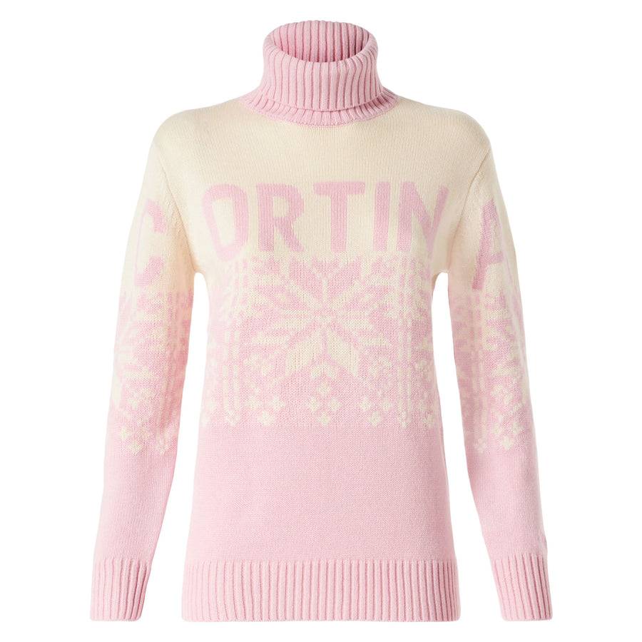 Mc2 Saint Barth Maglia Da Donna A Collo Alto Con Stampa Cortina
