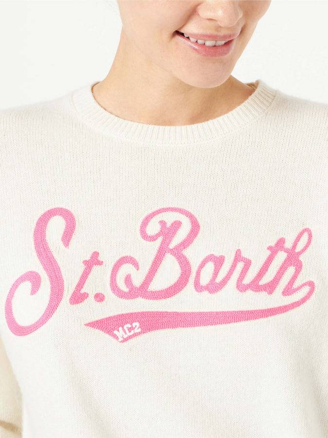 Mc2 Saint Barth Maglia Da Donna Con Logo In Spugna Saint Barth