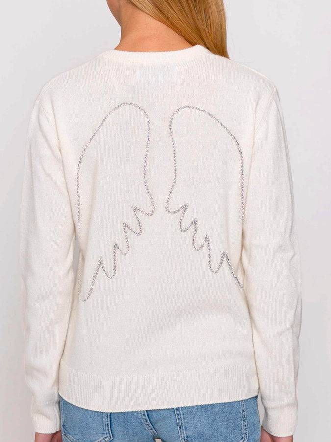Mc2 Saint Barth Maglia Da Donna Con Ricamo Ali D'Angelo