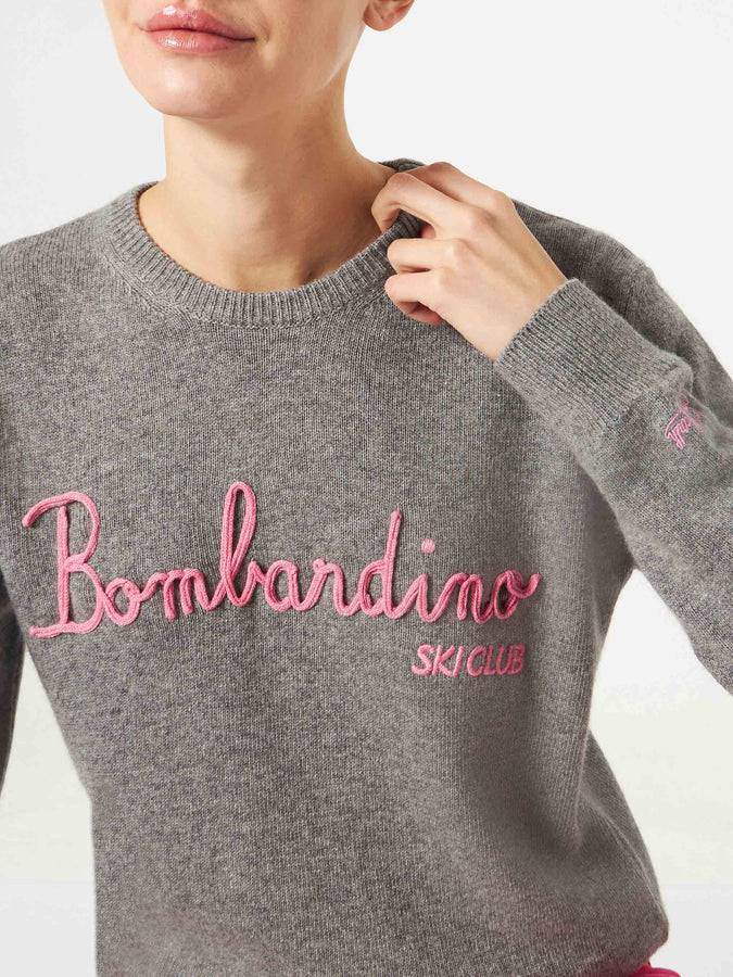 Mc2 Saint Barth Maglia Da Donna Con Ricamo Bombardino Ski Club