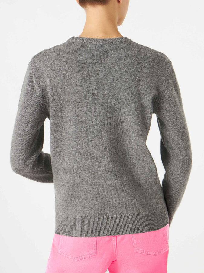 Mc2 Saint Barth Maglia Da Donna Con Ricamo Bombardino Ski Club