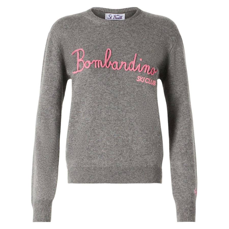 Mc2 Saint Barth Maglia Da Donna Con Ricamo Bombardino Ski Club