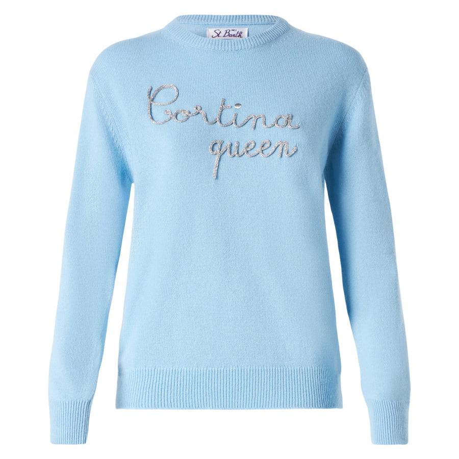 Mc2 Saint Barth Maglia Da Donna Con Ricamo Cortina Queen