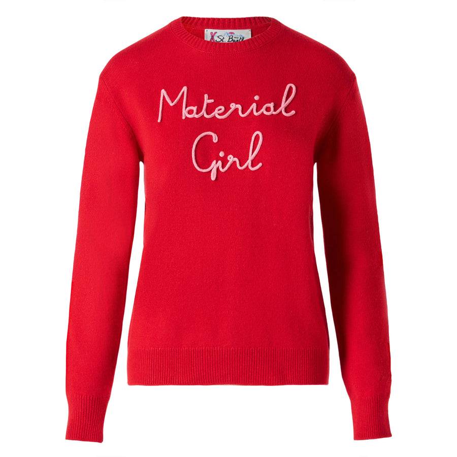 Mc2 Saint Barth Maglia Da Donna Con Ricamo Material Girl | EDIZIONE SPECIALE DI NIKI DJ