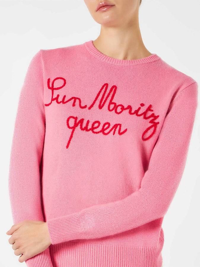 Mc2 Saint Barth Maglia Da Donna Con Ricamo Sun Moritz Queen