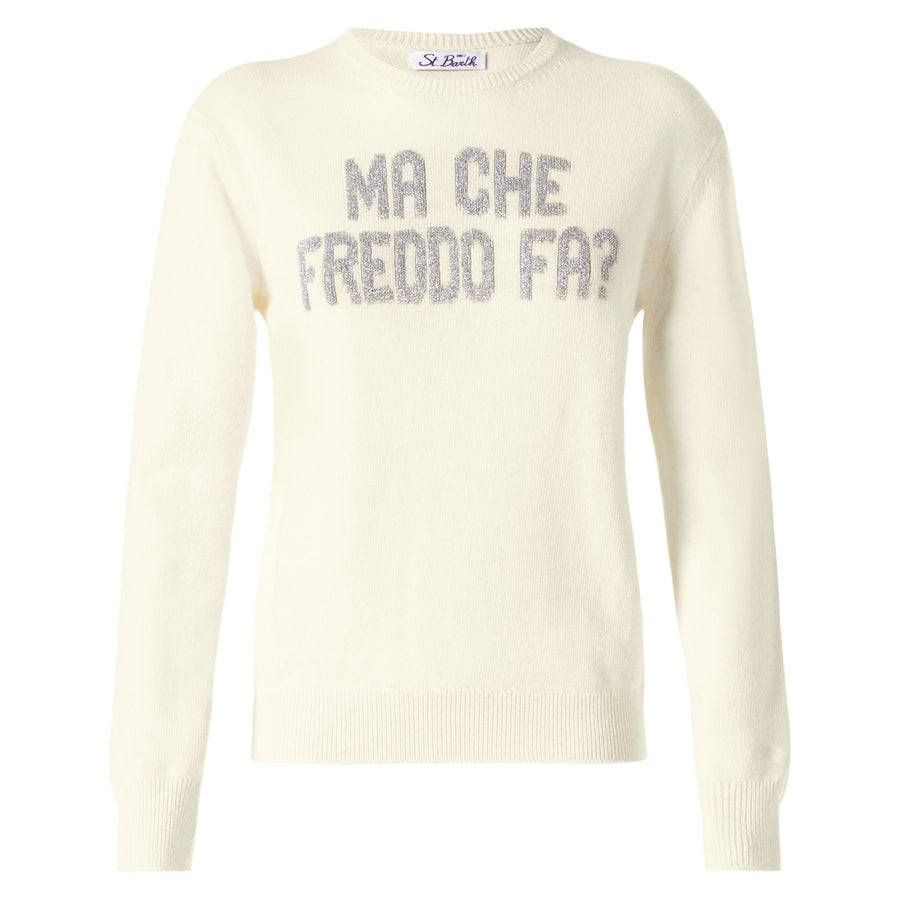 Mc2 Saint Barth Maglia Da Donna Con Scritta Ma Che Freddo Fa?