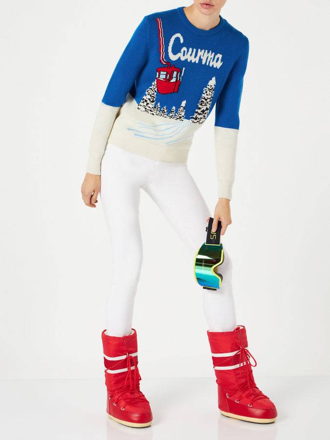 Mc2 Saint Barth Maglia Da Donna Con Stampa Cartoline Vintage Courma