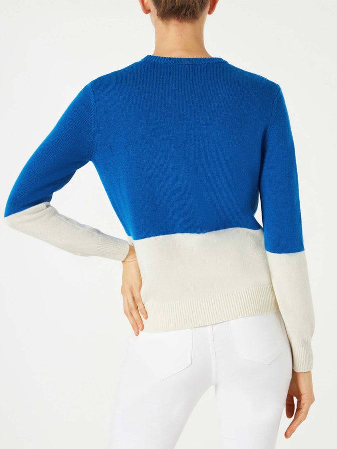 Mc2 Saint Barth Maglia Da Donna Con Stampa Cartoline Vintage Courma
