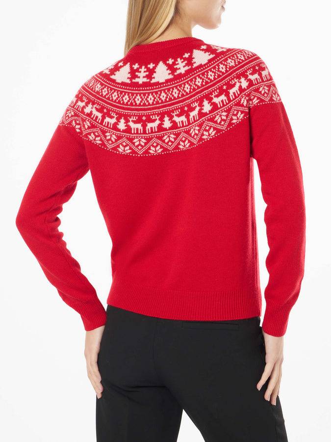 Mc2 Saint Barth Maglia Da Donna Con Stampa Jacquard Norvegese
