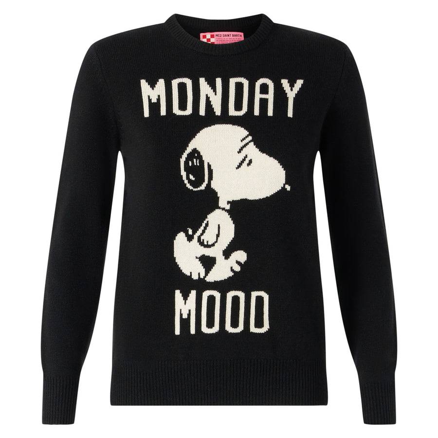 Mc2 Saint Barth Maglia Da Donna Con Stampa Monday Mood Snoopy | SNOOPY - EDIZIONE SPECIALE PEANUTS™