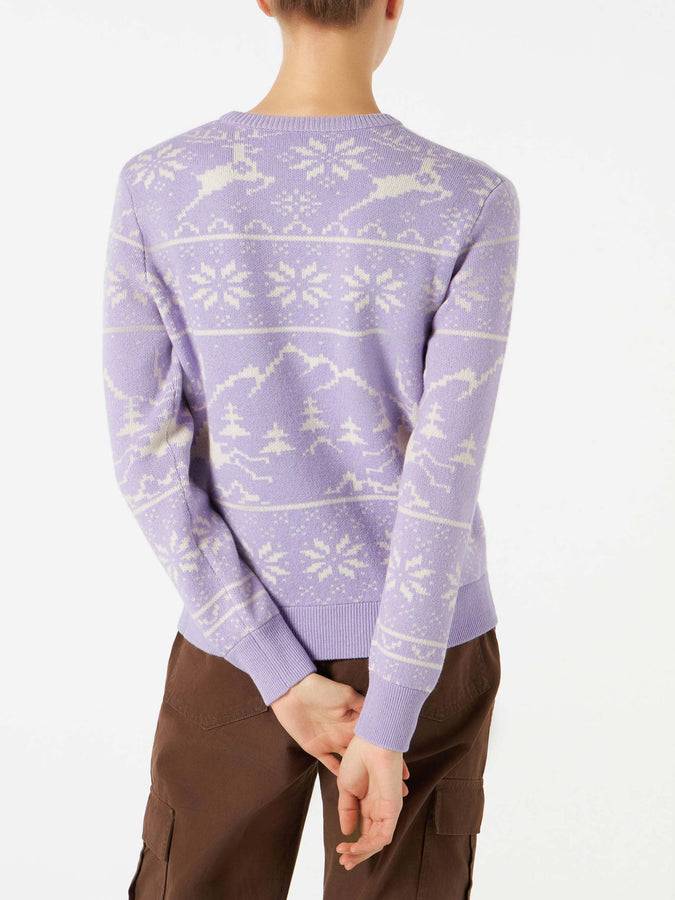 Mc2 Saint Barth Maglia Da Donna Con Stampa Norvegese E Ricamo Cortina