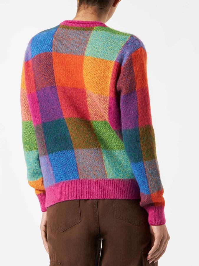 Mc2 Saint Barth Maglia Da Donna Garzata Con Fantasia Check
