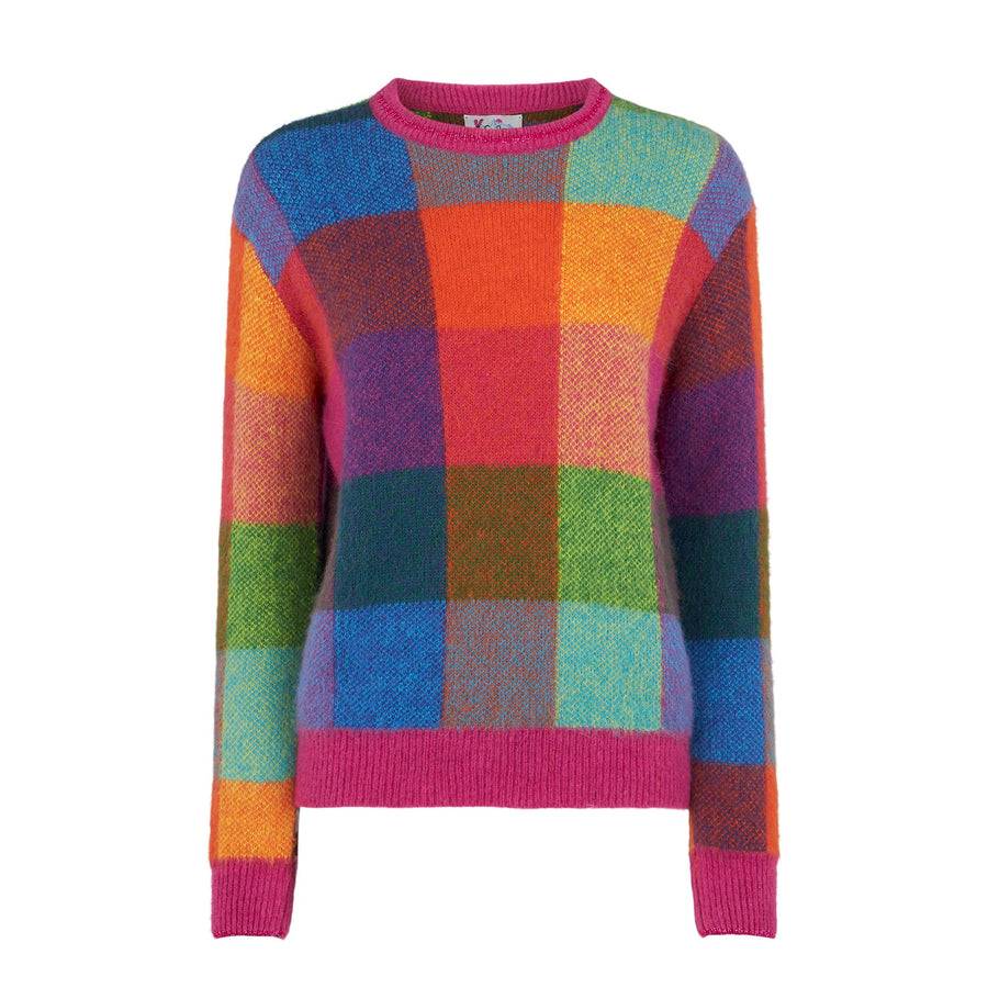 Mc2 Saint Barth Maglia Da Donna Garzata Con Fantasia Check