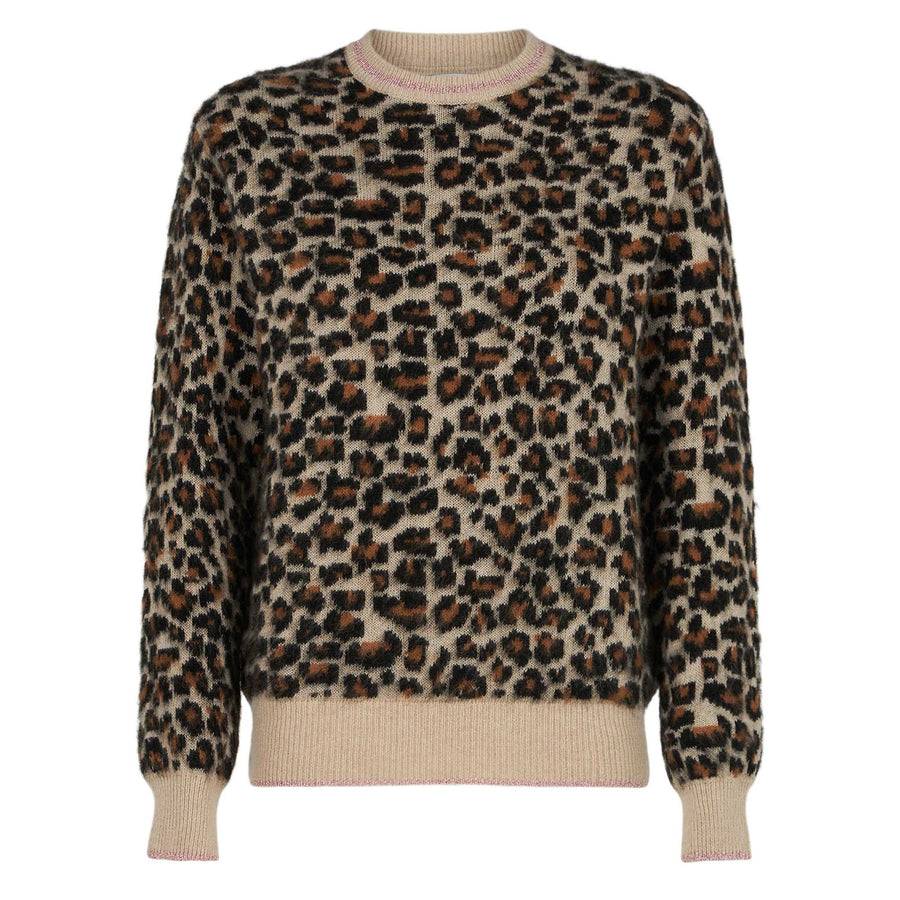 Mc2 Saint Barth Maglia Da Donna Garzata Con Fantasia Leopardata
