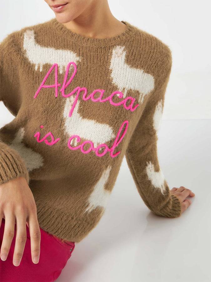 Mc2 Saint Barth Maglia Da Donna Garzato Con Alpaca E Ricamo Alpaca Is Cool