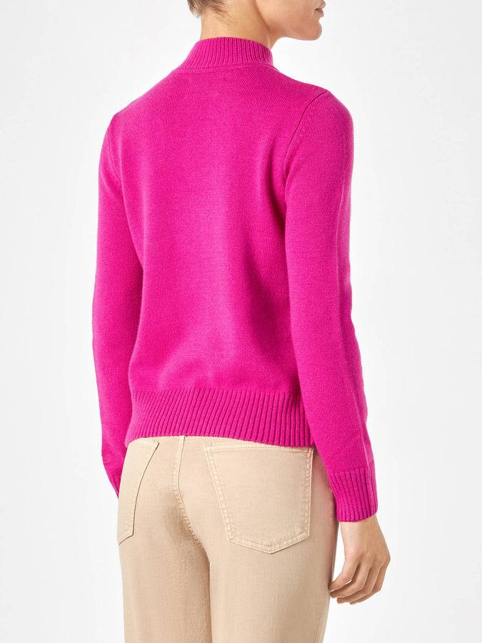 Mc2 Saint Barth Maglia Da Donna Girocollo Con Cartolina Di Cortina